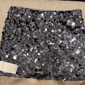 Abercrombie & Fitch Sparkling Silver Mini Skirt